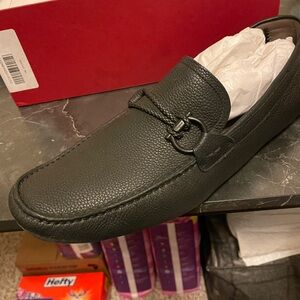 Salvatore Ferragamo Black Leather Loafers
